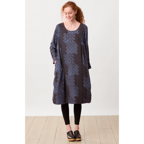 Premila Pull-Over Scoop-Neck Midi Dress - Fossil/Periwinkle
