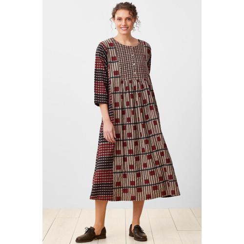 Zamania Dress - Oat/Multi