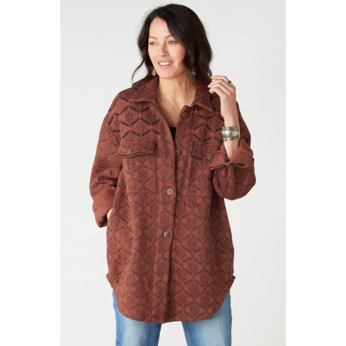 Nadiad Quilted Shirt Jacket - Redrock