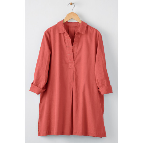 Savita Organic Cotton Long-Sleeve Top - Natural Dye Madder