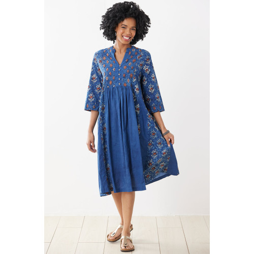 Nilaya Dress - Indigo/Madder