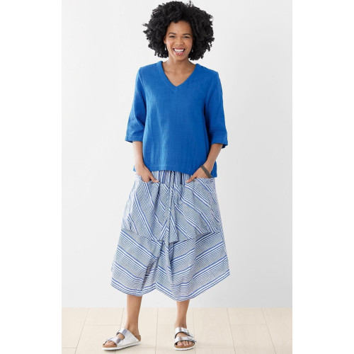 Deepali Organic Skirt - Sapphire/Cool white Deepali Organic Skirt - Sapphire/Cool white