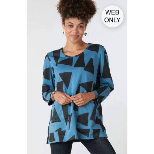 Trisya Organic Cotton French Terry Long-Sleeve Tee - Winter sky Trisya Organic Cotton French Terry Long-Sleeve Tee - Winter sky