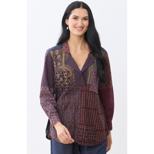 Kiana Deadstock Wide-Placket Shirt - Multi